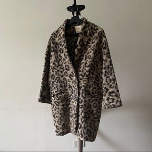 ZARA Leopard Knitwear Coat/ Cardigan